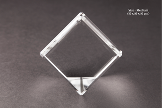 Crystal Cut Corner Cube - Medium Size