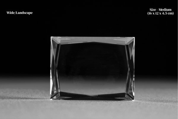 Crystal Multi-Facet Rectangle Premium - Medium Size